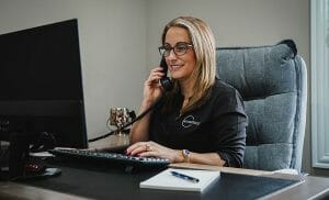 on the phone