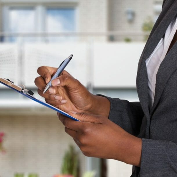 woman with clipboard