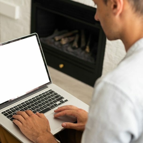 Man working on computer